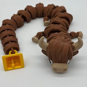 3D printed Highland Cow dragon 17” Fidget Toy Fun Collectible Stress Re…